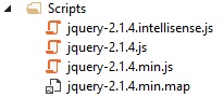 Figuur 16.8: jQuery in Solution Explorer