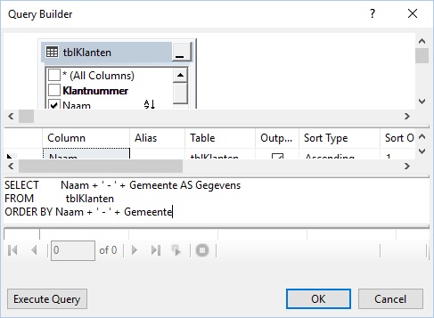 Oplossing oefening 27-4: Query builder